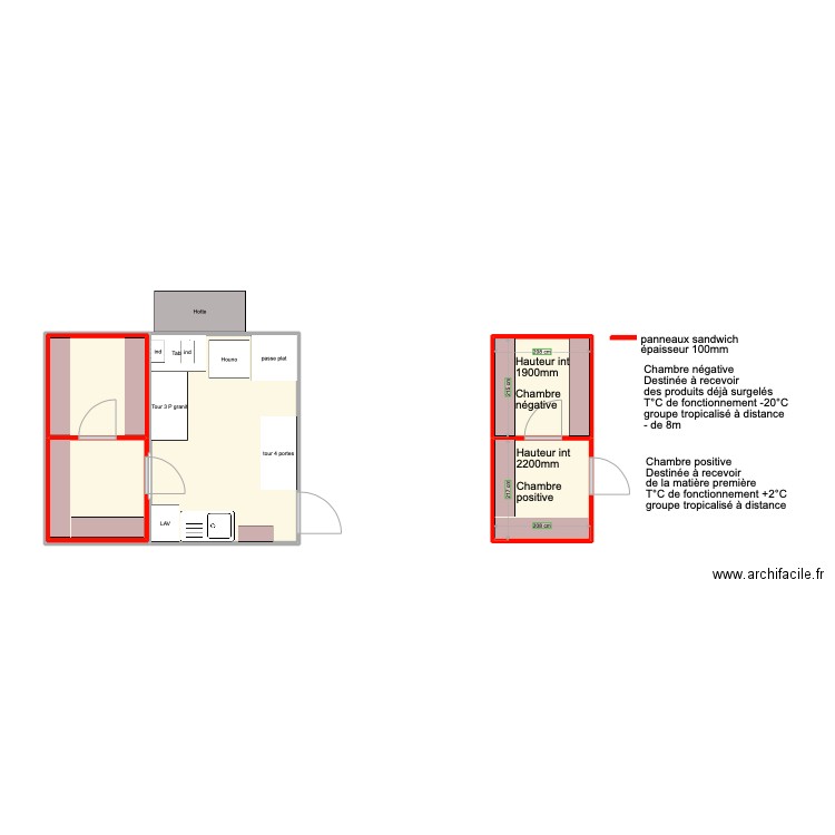 la mie du val. Plan de 6 pièces et 42 m2