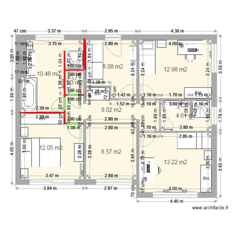 Moulin 1er étage 08 01. Plan de 0 pièce et 0 m2