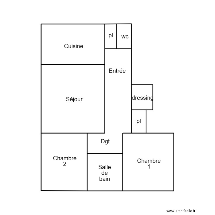 DOUARNENEZ BOURRET. Plan de 8 pièces et 27 m2