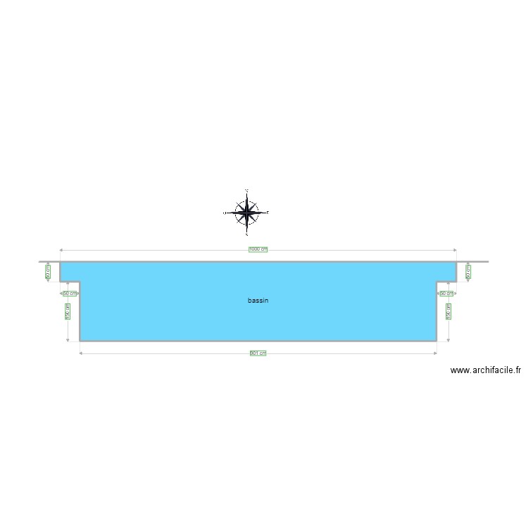 plan en coupe étang longueur. Plan de 0 pièce et 0 m2