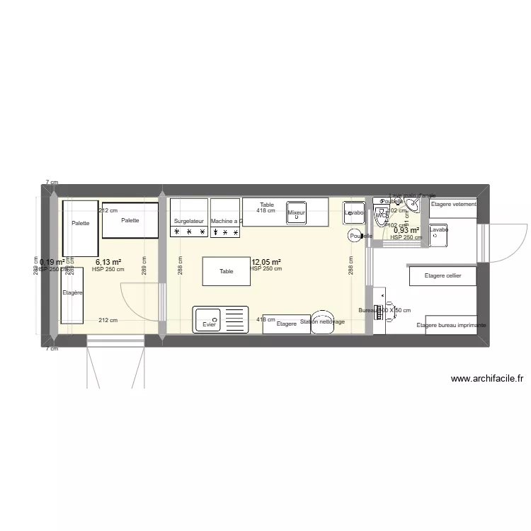 Plan cuisine La maison Givrée. Plan de Plan cuisine La maison Givrée. Plan de