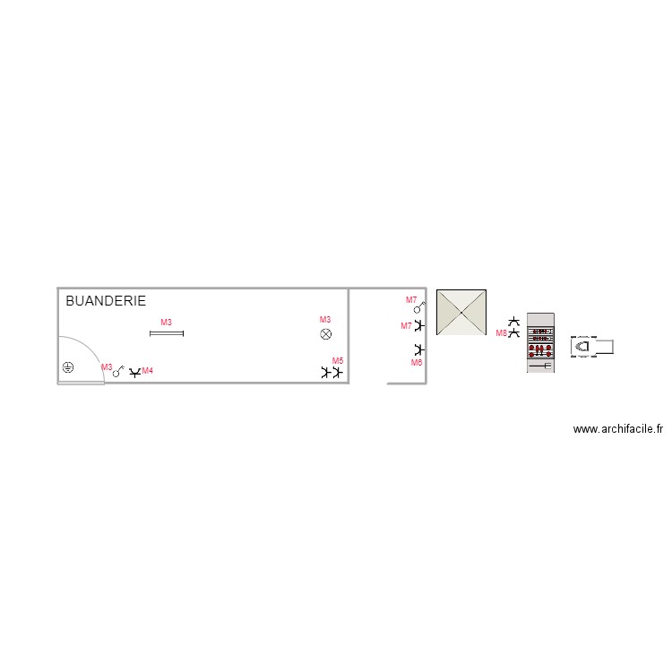 buanderie.2. Plan de 0 pièce et 0 m2