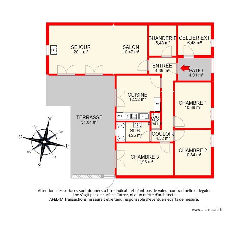 BI8543. Plan de 14 pièces et 139 m2