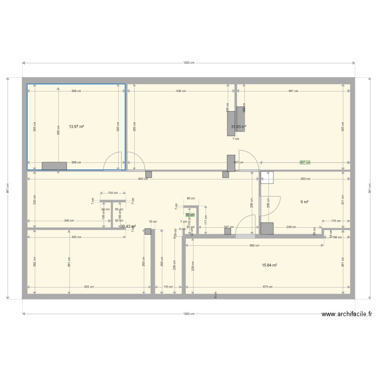 2eme avant travaux 2. Plan de 0 pièce et 0 m2