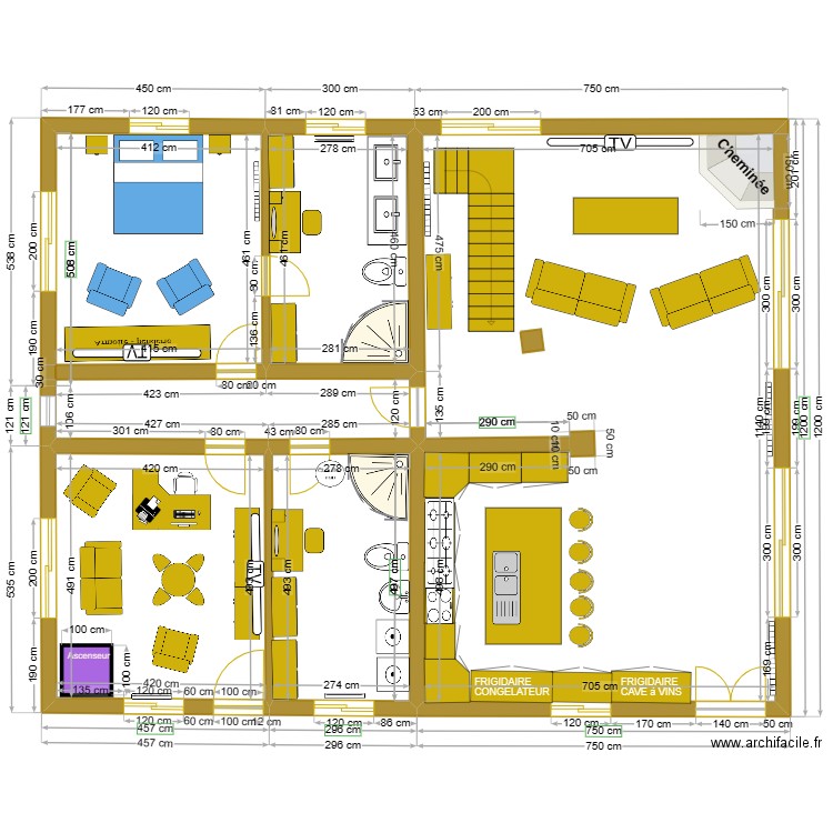 N°2-  MON CHALET EN BOIS COUPE RDC  . Plan de 0 pièce et 0 m2