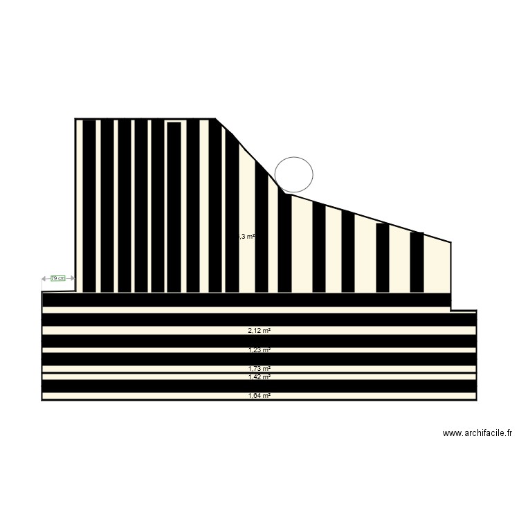 terasse. Plan de 0 pièce et 0 m2