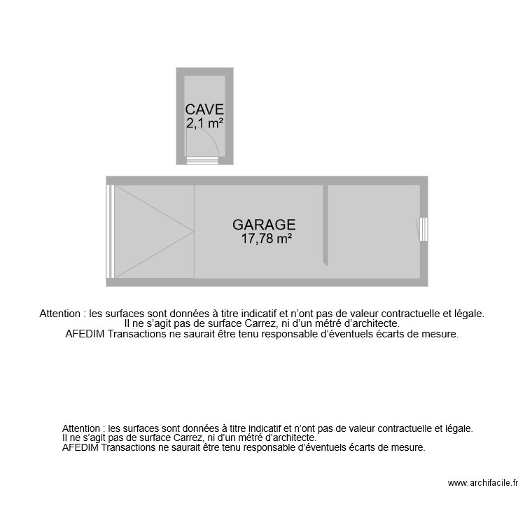 BI 7764 ANNEXES. Plan de 2 pièces et 20 m2