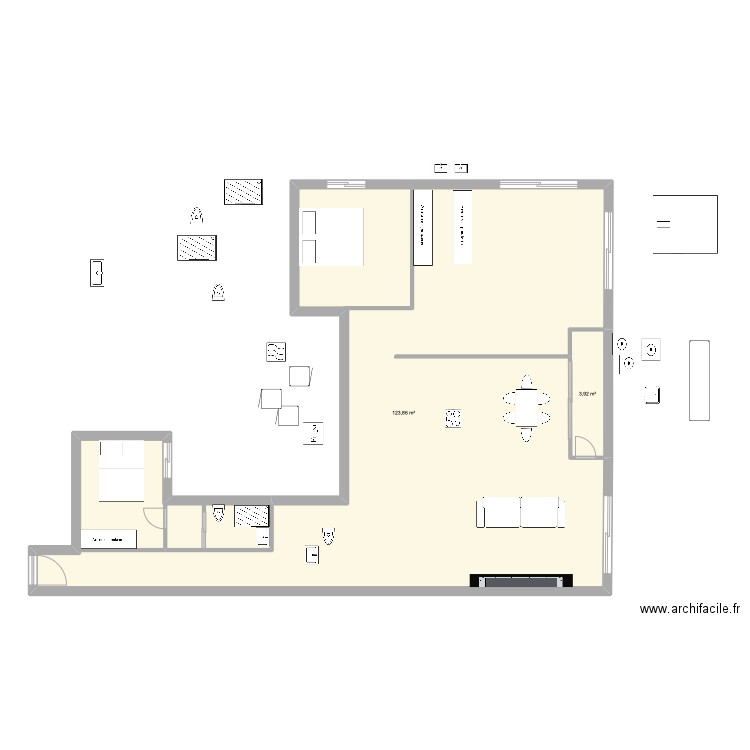 lagasca 27 5º piso 4. Plan de 2 pièces et 128 m2