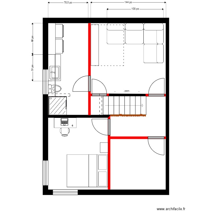 trudel 2.1. Plan de 0 pièce et 0 m2