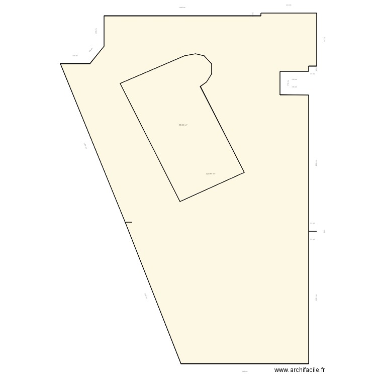 olivier Cases Perpignan. Plan de 2 pièces et 433 m2