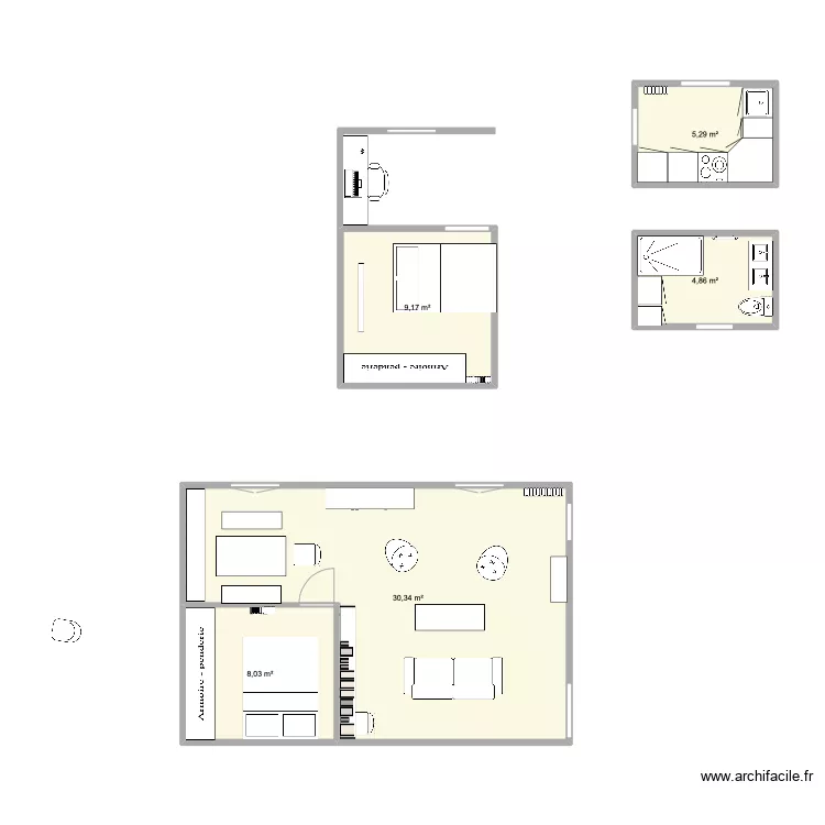 cuisine Gabrielle. Plan de 