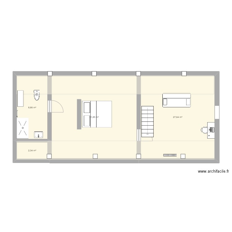 2e étage. Plan de 0 pièce et 0 m2