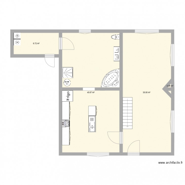 fermette . Plan de 0 pièce et 0 m2