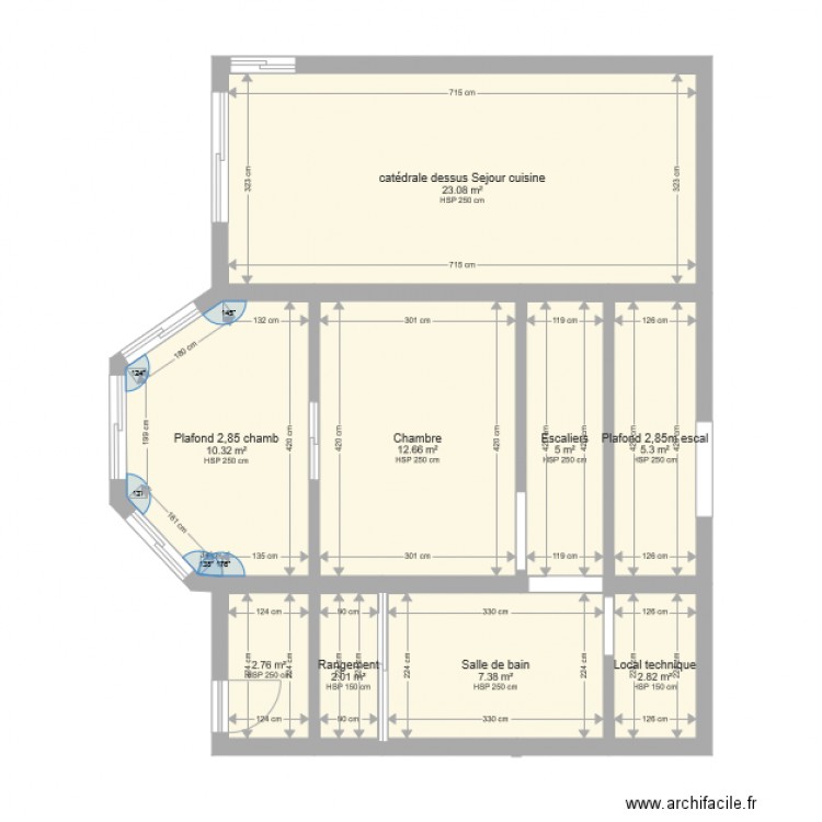 Portet DUMAS Etage2 sans meubles. Plan de 0 pièce et 0 m2