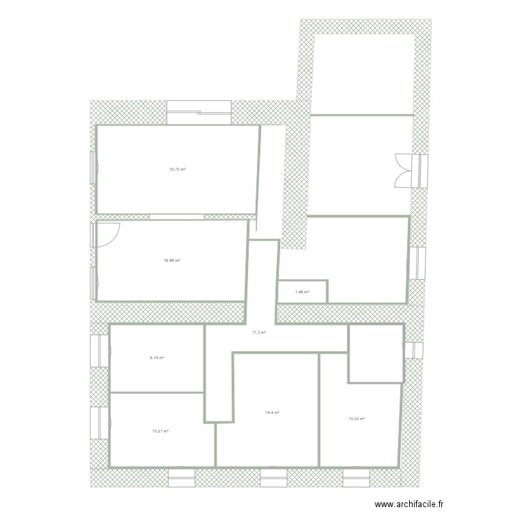 REGINE existant . Plan de 0 pièce et 0 m2