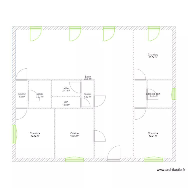 Plan logement Pin. Plan de 