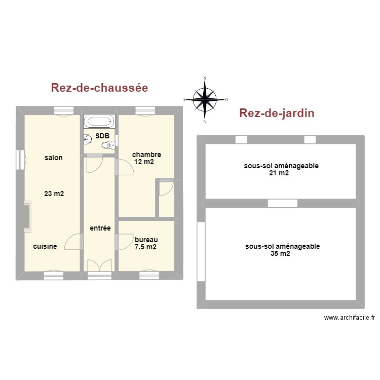 maison Dat. Plan de 8 pièces et 113 m2