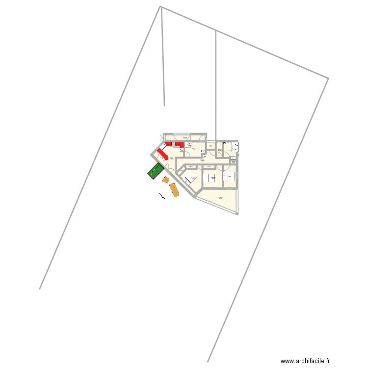 azerf. Plan de 15 pièces et 96 m2