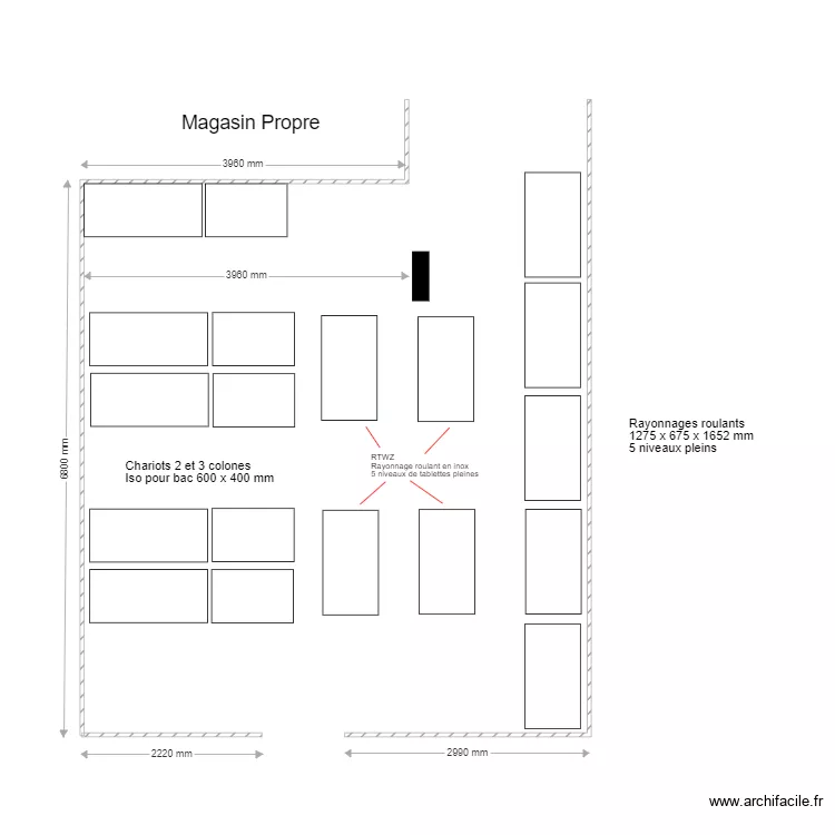 CH Annecy Magasin Propre. Plan de 