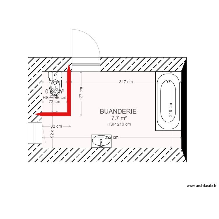 VIOLETTA BUANDERIE AVANT. Plan de 0 pièce et 0 m2