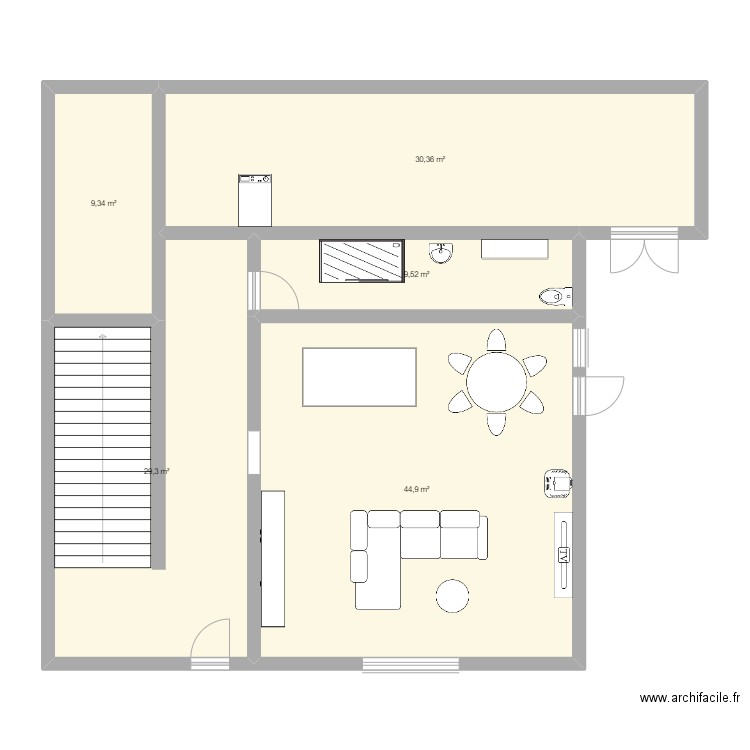 RDC. Plan de 0 pièce et 0 m2