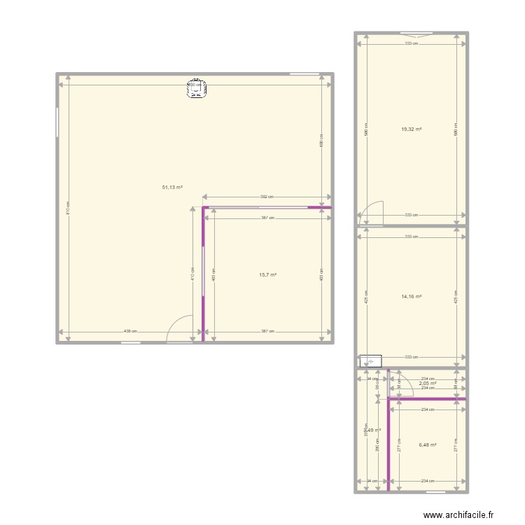 gites. Plan de 0 pièce et 0 m2