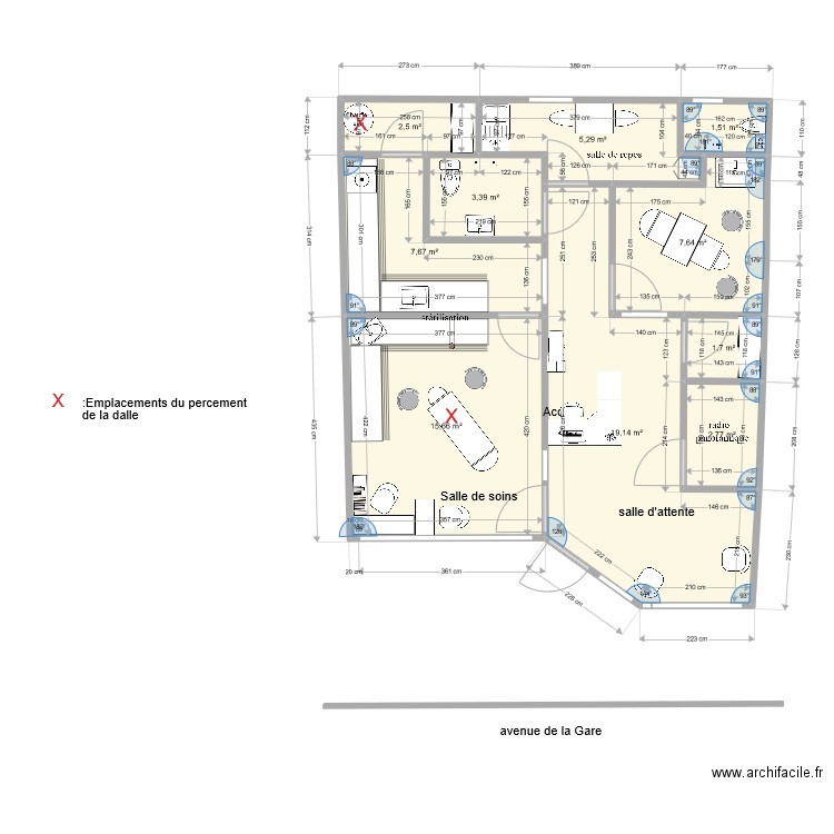 projet 6. Plan de 10 pièces et 67 m2