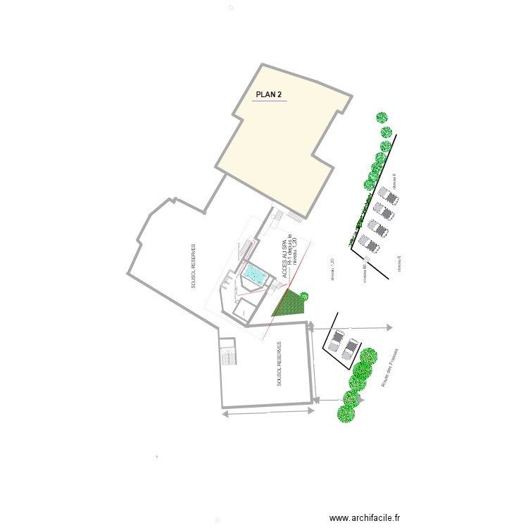 LES FRASSES SOUS SOL/SPA    n°2. Plan de 0 pièce et 0 m2