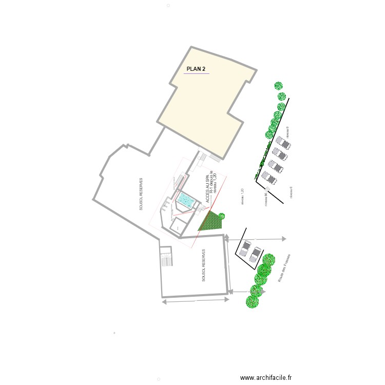 LES FRASSES SOUS SOL/SPA    n°2. Plan de 1 pièce et 318 m2