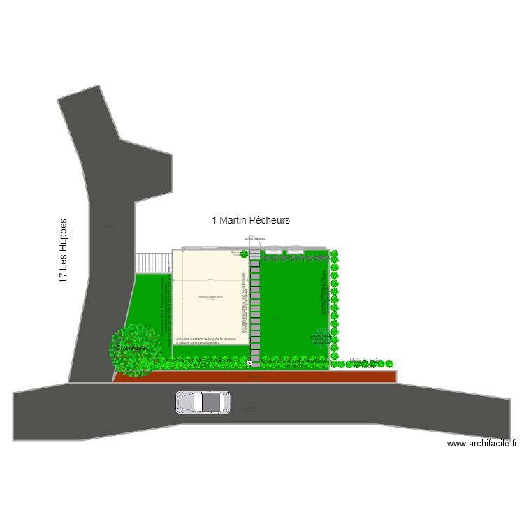 DSFA Terrasse. Plan de 0 pièce et 0 m2
