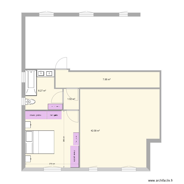 suite parentale 2   14 mai 18. Plan de 0 pièce et 0 m2