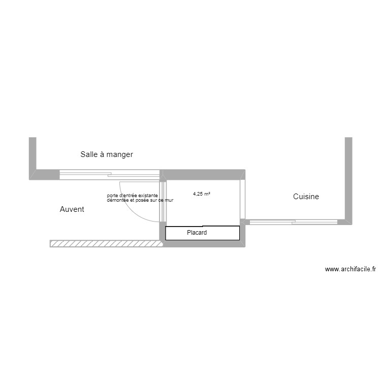 SAS Quincieux coté cuisine. Plan de 0 pièce et 0 m2