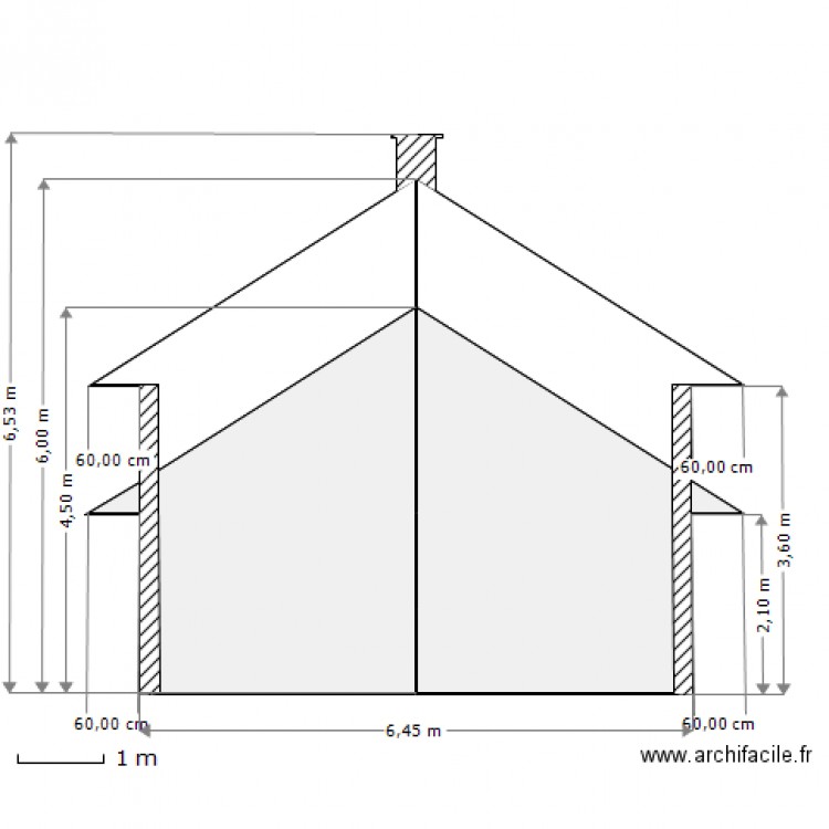 Coupe Aa Garage Face Nord /Est 50em . Plan de 0 pièce et 0 m2