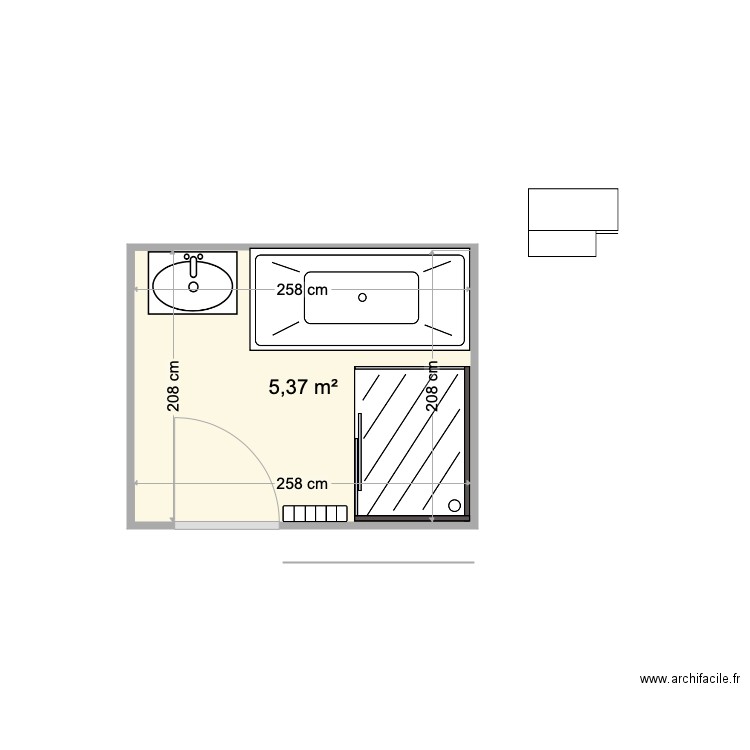 salle de bain. Plan de 0 pièce et 0 m2