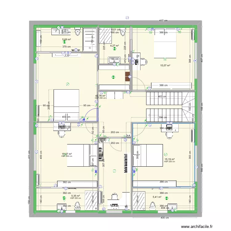 Plan amenagement etage. Plan de 