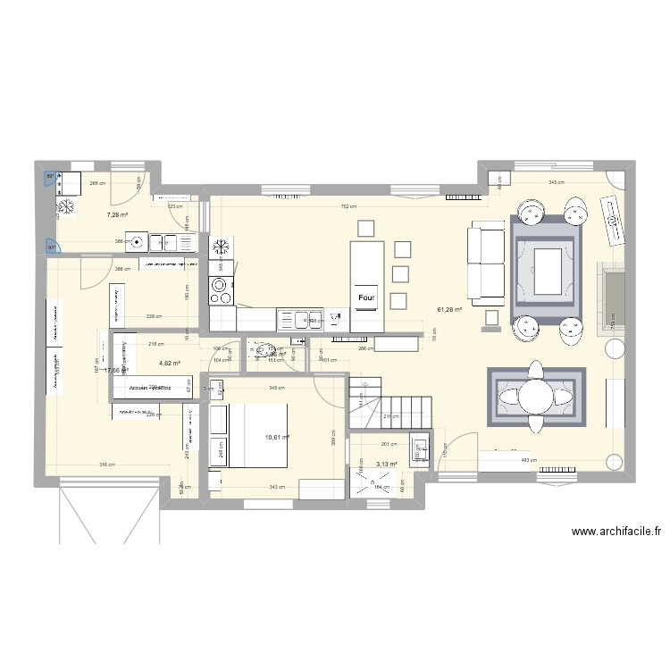 Guérande. Plan de 7 pièces et 106 m2