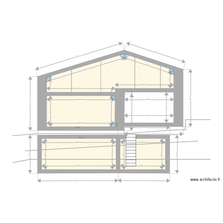 BERGERIE PIGNON SOUS SOL EST ELEVATION 1.30M + 30% AU SOL. Plan de 4 pièces et 60 m2