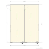 +- 800 x 800 cm avec passage de porte