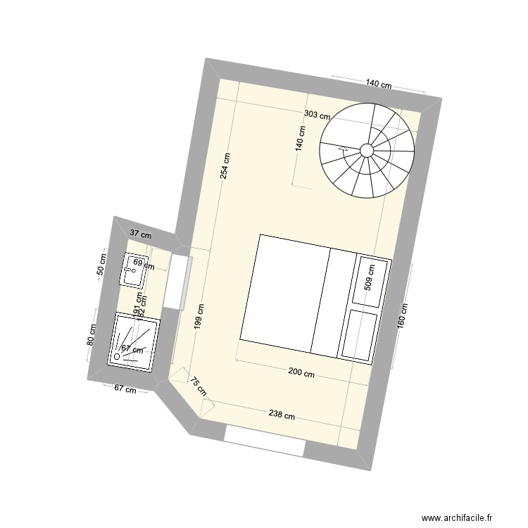 Lamarck - 1er étage. Plan de 0 pièce et 0 m2