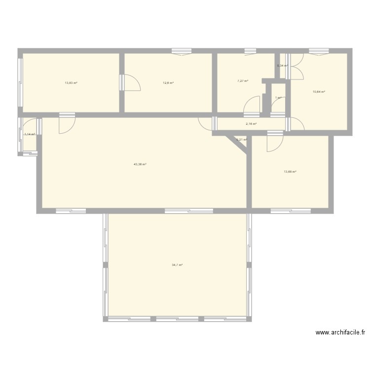 plan maison. Plan de 12 pièces et 141 m2