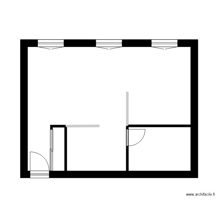 KASTENAS 1er étage. Plan de 3 pièces et 34 m2