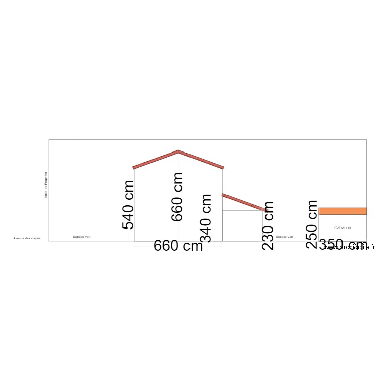 Maison Coupe actuelle. Plan de 0 pièce et 0 m2