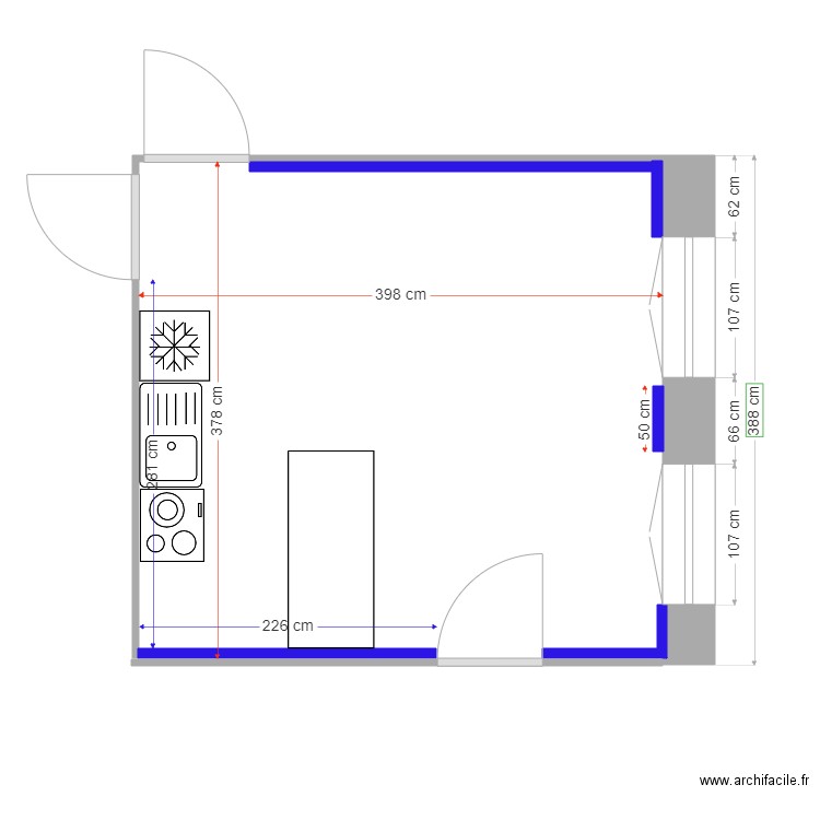 cuisine Léontine. Plan de 0 pièce et 0 m2