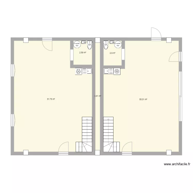 hangar deux locaux. Plan de hangar deux locaux. Plan de