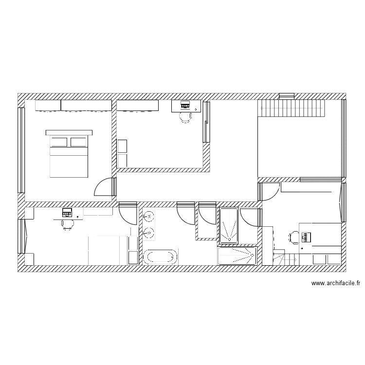 20200208 Plan maison LVO Etage. Plan de 0 pièce et 0 m2