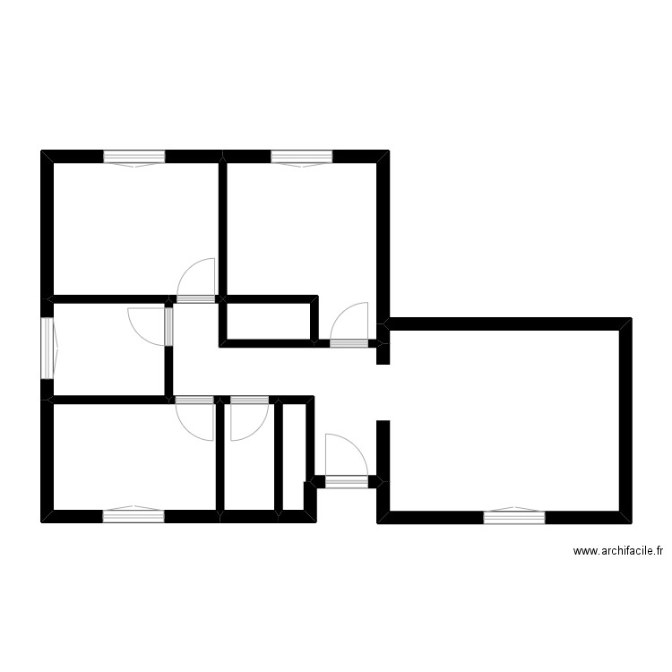 SCHMITT PB. Plan de 8 pièces et 66 m2