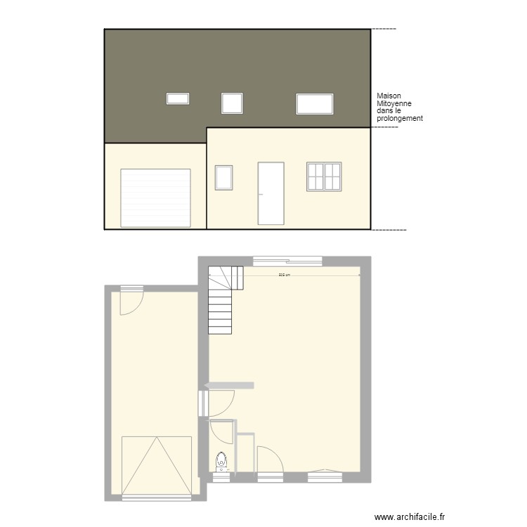 Brech extension sur garage. Plan de 0 pièce et 0 m2