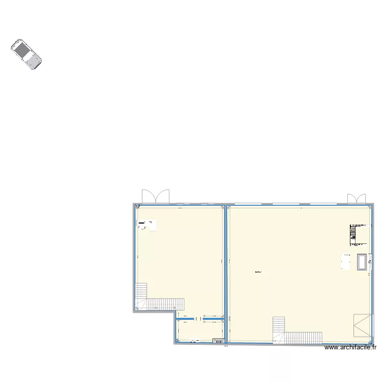 projet magasin. Plan de 