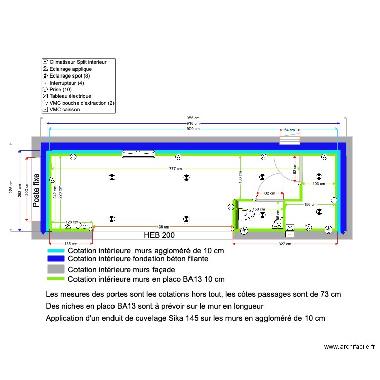 Projet Rizzo. Plan de 0 pièce et 0 m2