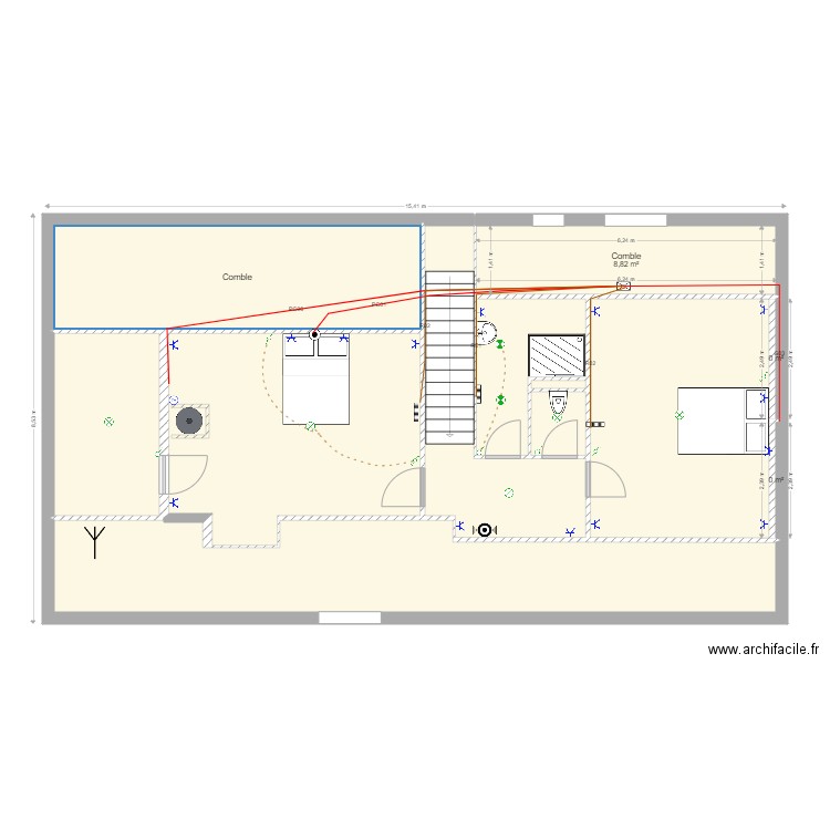 Joce Elec. Plan de 12 pièces et 114 m2
